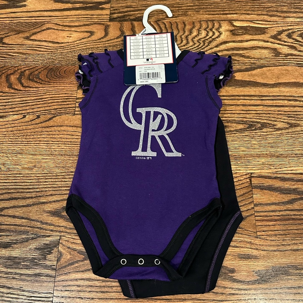 NWT Colorado Rockies bodysuits
